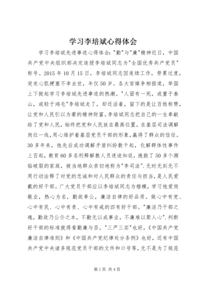 学习李培斌心得体会 (4).docx