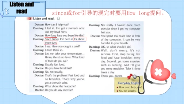 外研版八年级下册Module 4 Seeing the doctor Unit 1 课件（共19张P