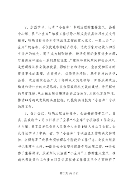 县小金库专项治理工作汇报.docx