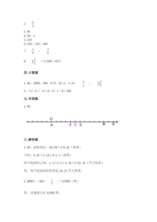 六年级下册数学期末测试卷及完整答案（各地真题）.docx