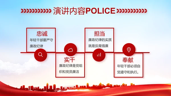 红色大气公安警察职责任务汇报动态PPT模板