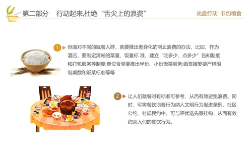 向舌尖上的浪费说不光盘行动节约粮食PPT