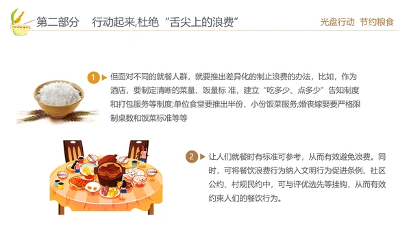 向舌尖上的浪费说不光盘行动节约粮食PPT