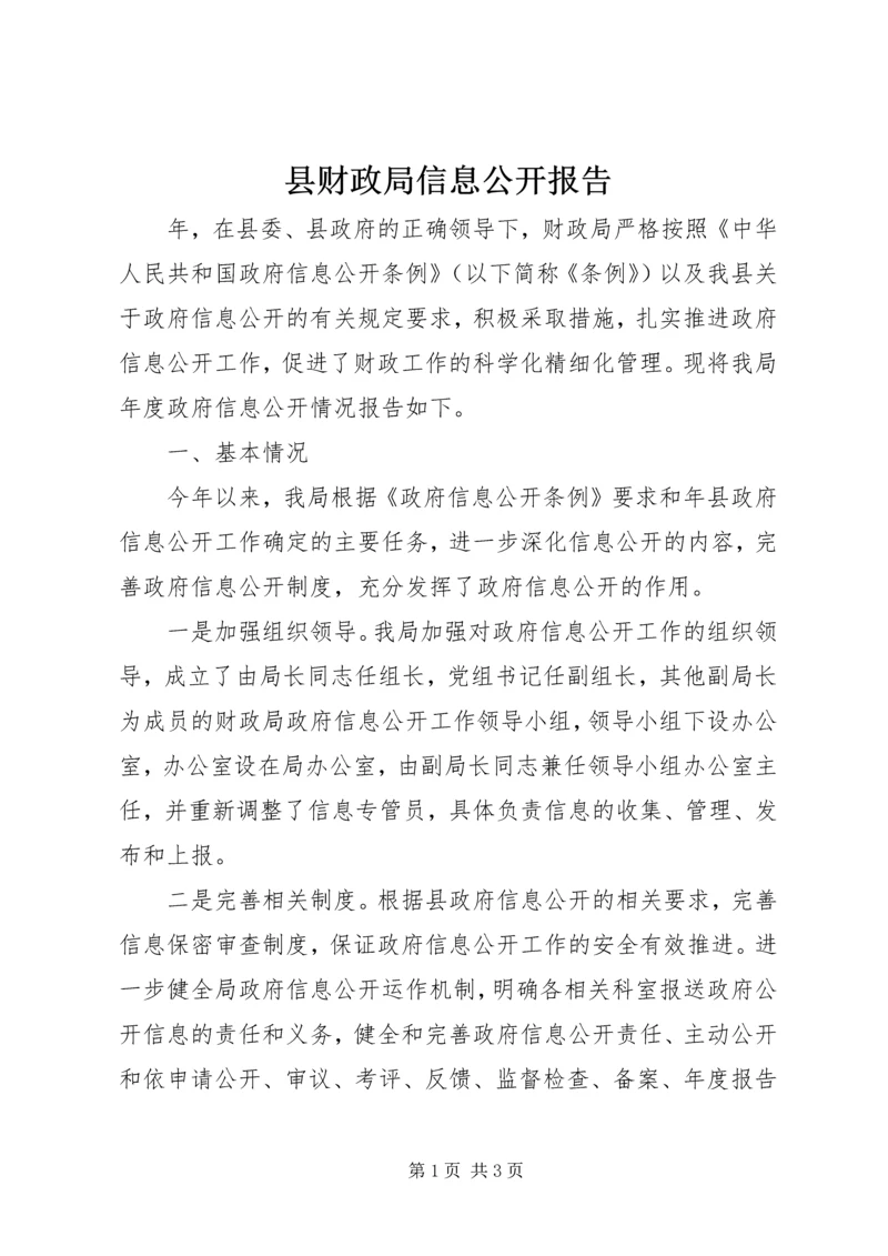 县财政局信息公开报告.docx