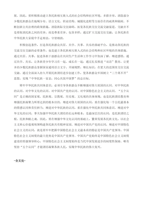 坚定不移走中国特色解决民族问题的正确道路.docx
