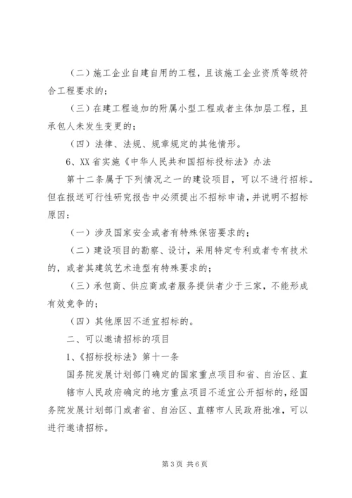 关于严格控制工程建设项目邀请招标的意见精选.docx