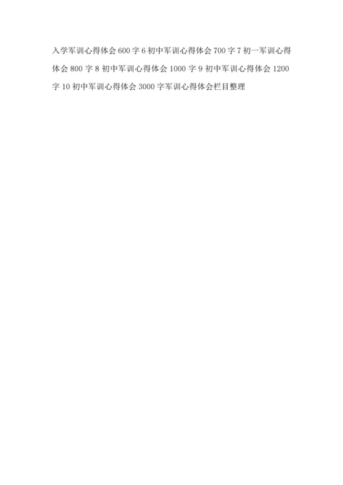 初一军训总结体会-初一军训总结体会范文.docx