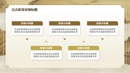 黄色中国风毕业谢师宴主题PPT模板