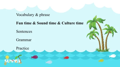 Unit 7 Summer holiday plans  Fun time &Sound time 