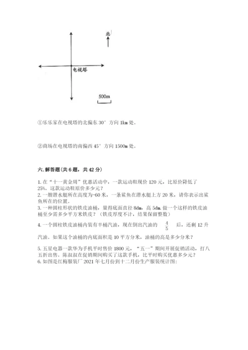 冀教版六年级下册数学 期末检测卷及答案【各地真题】.docx