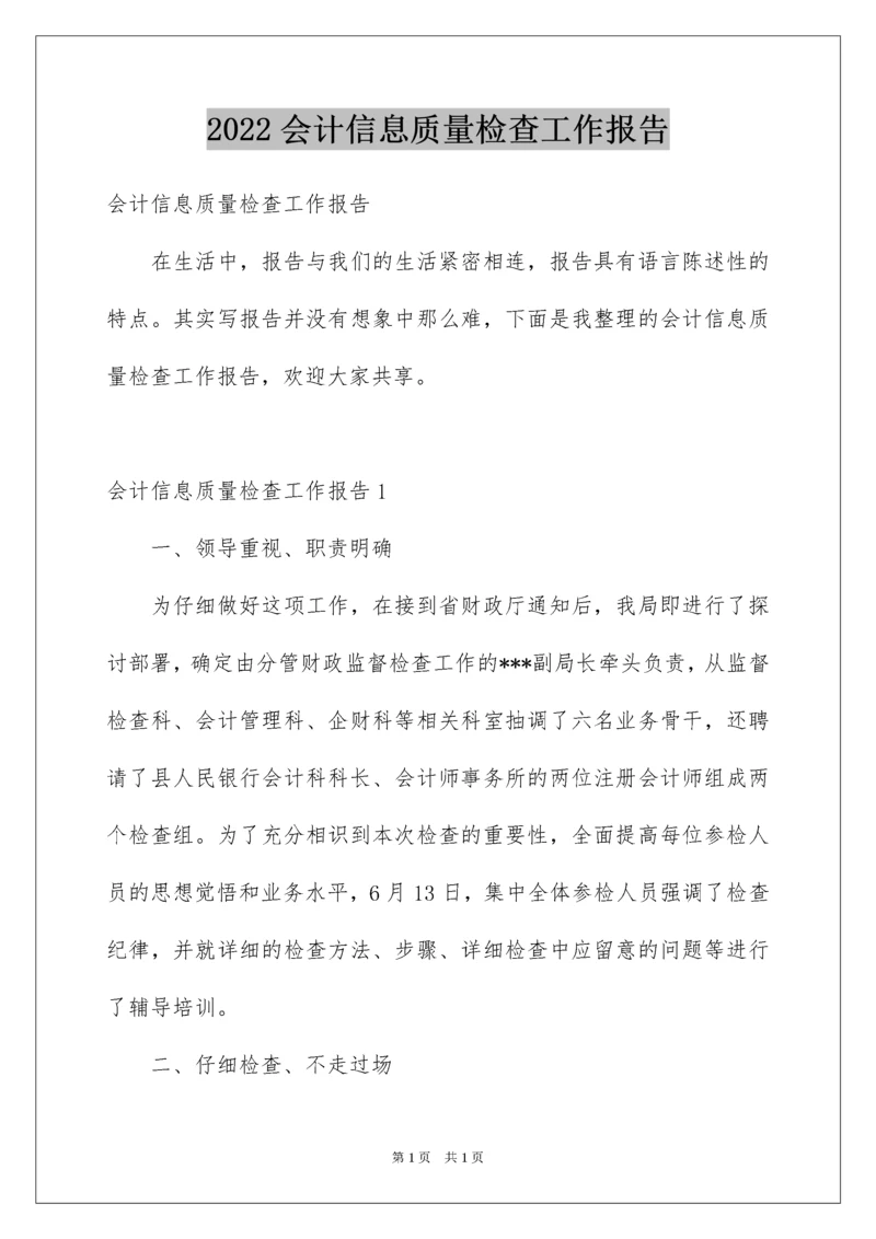 2022会计信息质量检查工作报告.docx