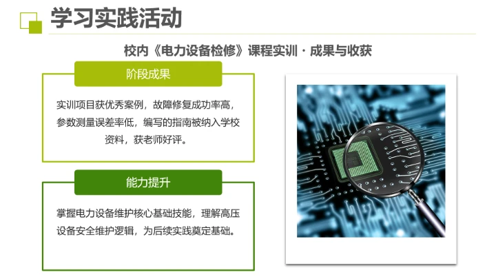 电气工程及自动化专业大学生职业生涯规划发展展示PPT模版