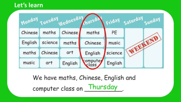 Unit 2 My week Part A Let's learn课件 （共45张PPT）