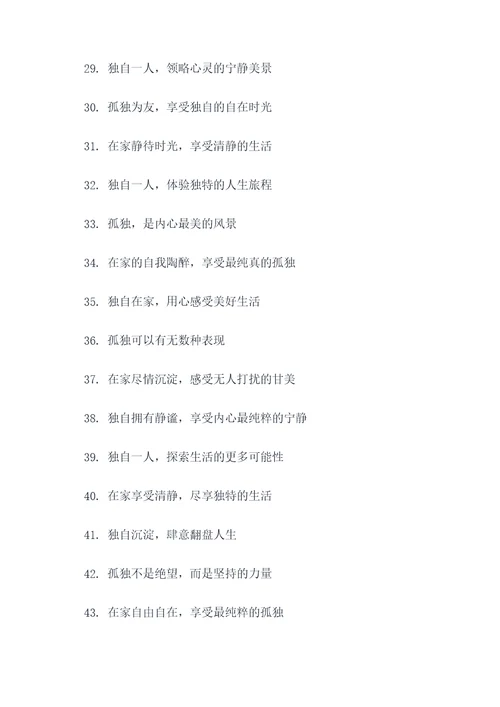 独自在家的标语