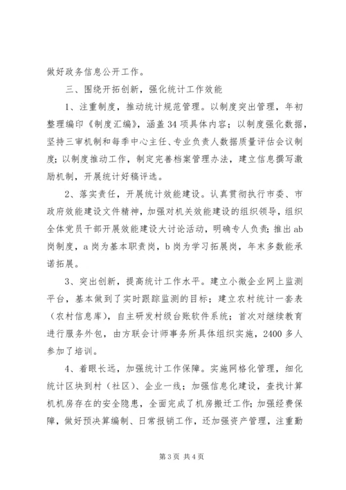 市统计局工作报告材料.docx