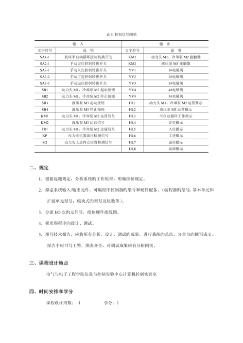 PLC优质课程设计指导书.docx