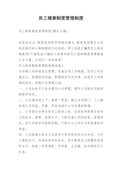 员工规章制度管理制度.docx