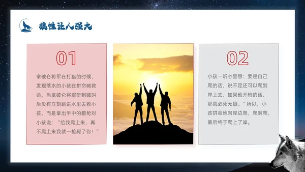 蓝色简约商务风如何打造狼性团队企业培训PPT模板团队建设