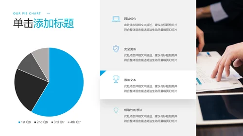 2021年蓝色创意欧美风格企业简介公司文化介绍宣传PPT模板
