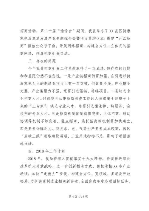 投资促进局XX年工作总结及XX年工作计划_1.docx