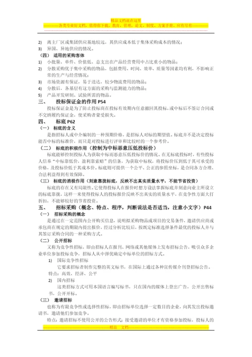 采购管理复习要点.docx