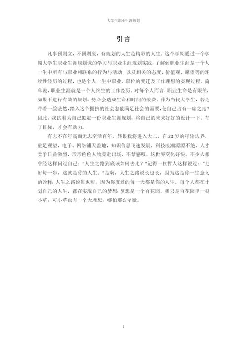 21页10000字金融工程专业职业生涯规划.docx