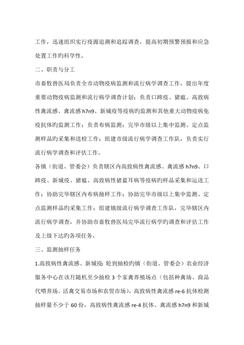 农经局动物疫病监测和流行病学调查方案.docx