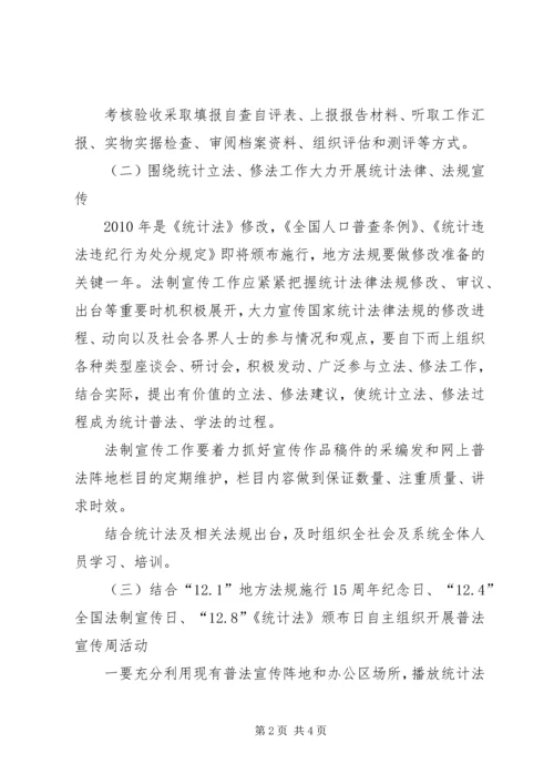 统计局法制宣教工作计划.docx