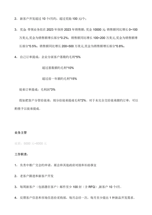 外贸业务部绩效考核.docx