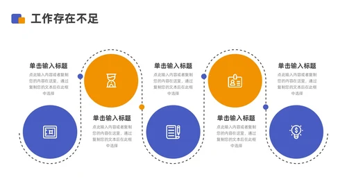 蓝色橙色商务风采购年中工作总结汇报PPT模板年中总结