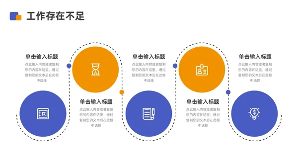 蓝色橙色商务风采购年中工作总结汇报PPT模板年中总结