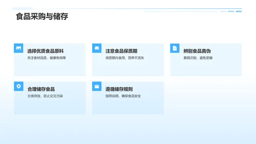 蓝色插画风培养卫生习惯PPT模板