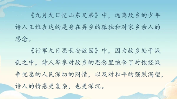 七年级上册第三单元课外古诗词诵读《行军九日思长安故园》《夜上受降城闻笛》第2课时课件（35张PPT）