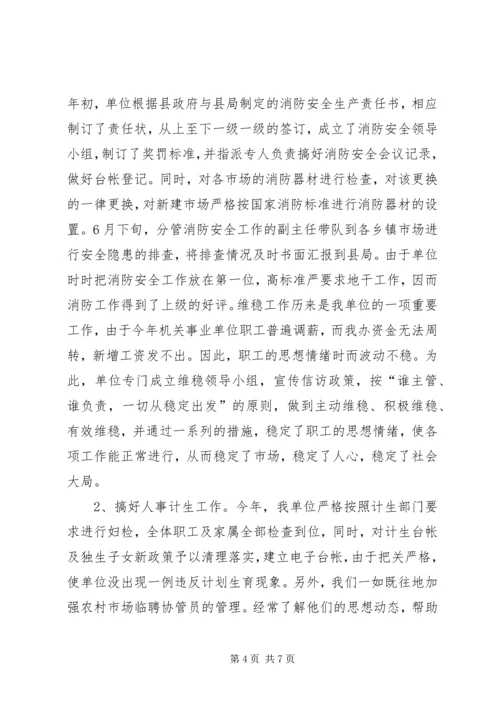 乡镇市场管理办公室年度工作总结.docx