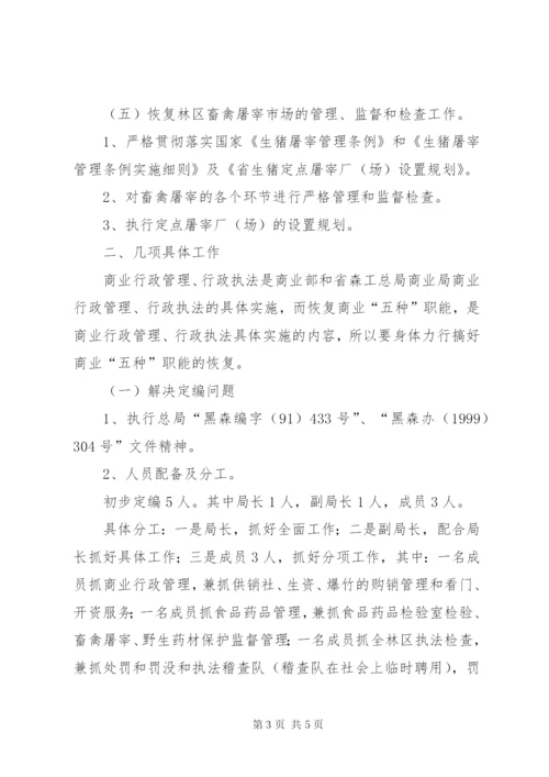 林业局商业工作实施方案.docx