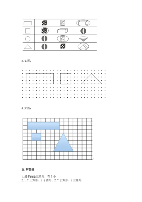 苏教版一年级下册数学第二单元 认识图形（二） 测试卷精品【a卷】.docx