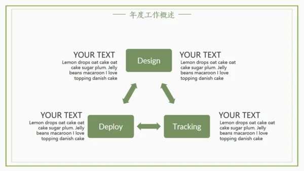 日系绿色小清新个人工作总结通用PPT模版