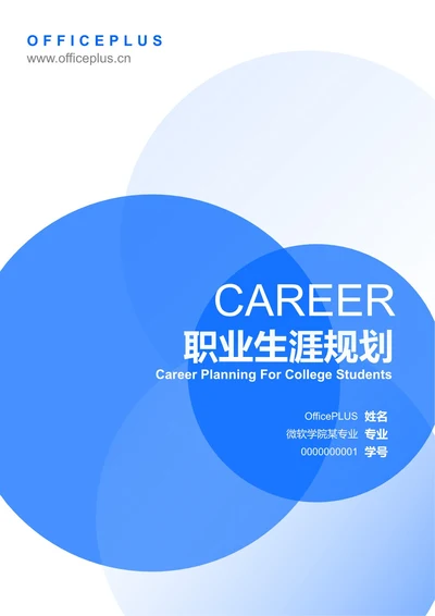 简约风大学生职业生涯规划