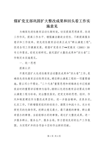 煤矿党支部巩固扩大整改成果和回头看工作实施意见 (5).docx