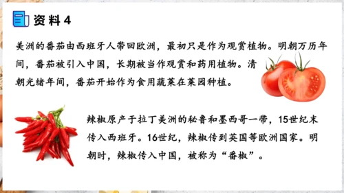 【人教新版】七上 第六章 跨学科主题学习 《探索外来食物传播史》（教学课件24张）
