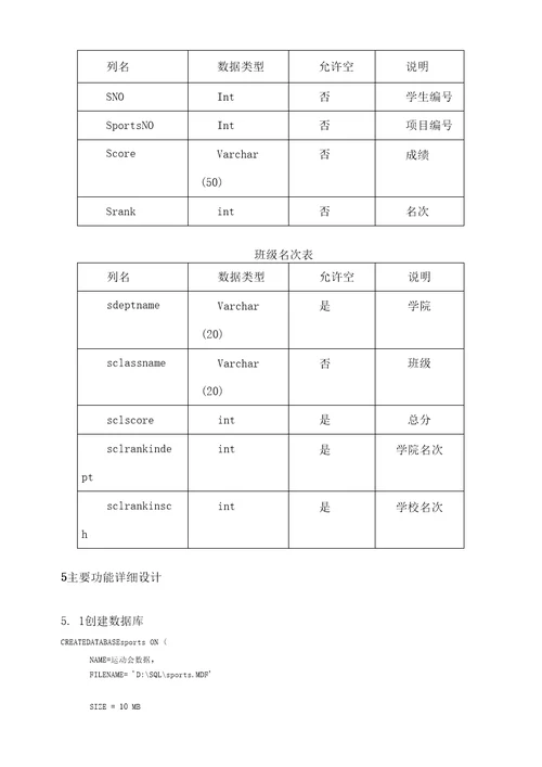 数据库课程设计-运动会成绩管理系统