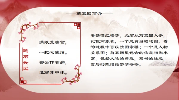 了解红楼梦大观园通用PPT模板