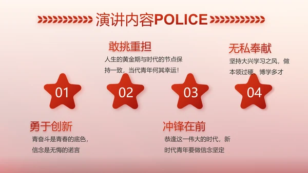 红色大气警察公安表彰大会动态PPT