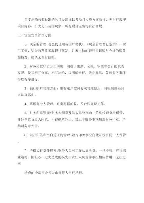 资金管理自查报告范文.docx