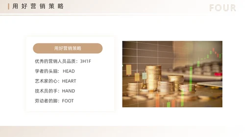 棕色简约风营销技巧和营销方法PPT模板