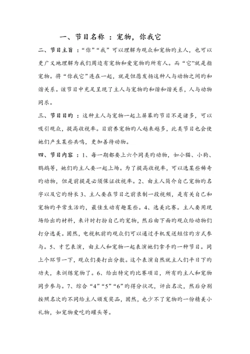 电视真人秀节目专题策划专题方案.docx