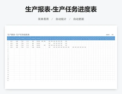 生产报表-生产任务进度表