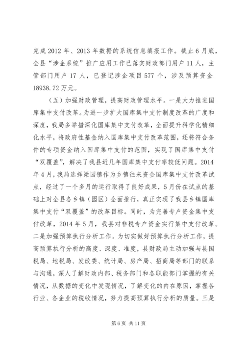 县财政局上半年工作报告.docx