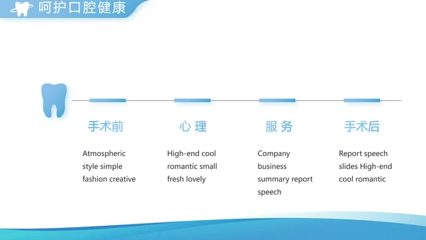蓝色简约牙科宣传介绍工作总结汇报动态PPT
