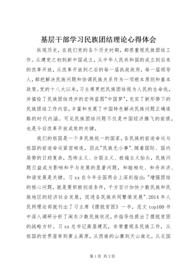 基层干部学习民族团结理论心得体会.docx